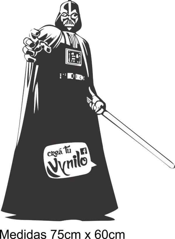 Vinilo Infantil Star Wars Darth Vader Cuerpo Entero 75cm - Imagen 3