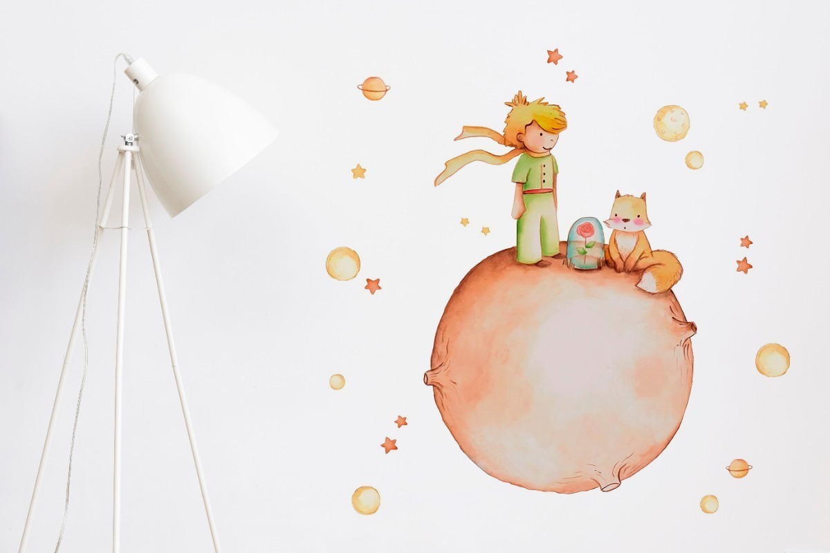 Vinilo Sticker Full color Decorativo Infantil Principito Mod.4 75x60cm