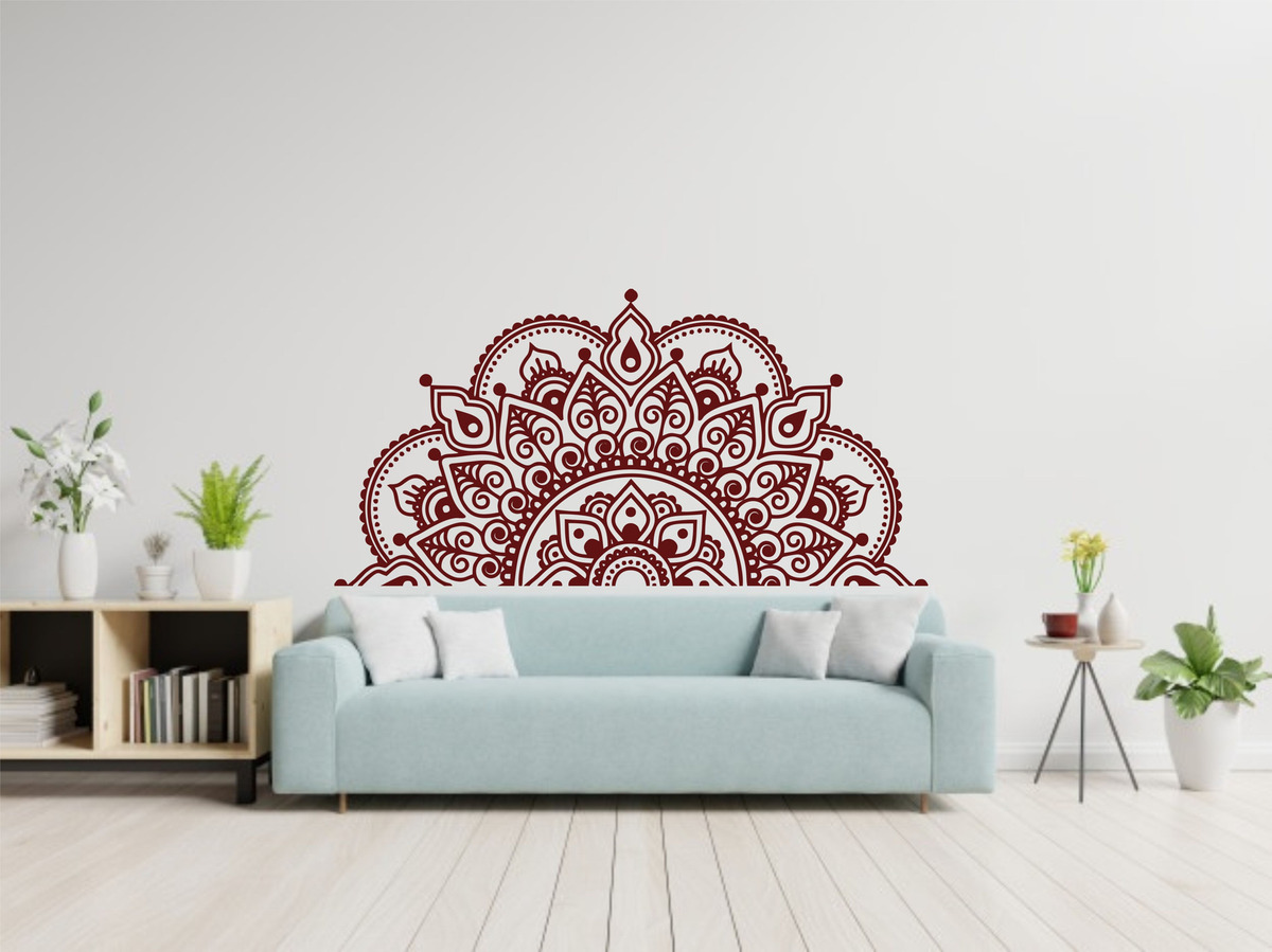 Vinilo Decorativo Pared Medio Mandala 80 Cm X 40cm - Imagen 29