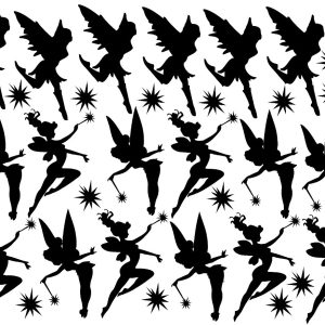 Vinilo Hadas Niña Decorativo Infantil Plancha 18 Unidades