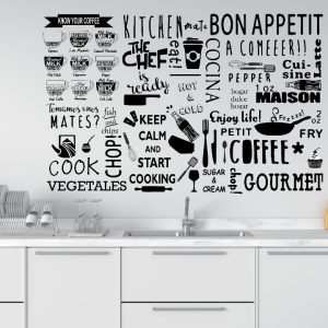 Vinilo Frase Decorativo Cocina Frase 90cm X 60cm