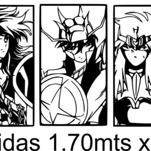 Vinilo Infantil Caballeros Del Zodíaco Decorativo 1.70x60cm