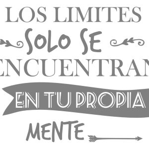 Vinil Decorativo Frase Los Limites Chico 30cm