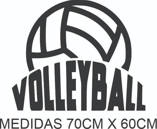 Vinilo Sticker un color Infantil Voleibol Pelota Pared Decorativo - Imagen 3