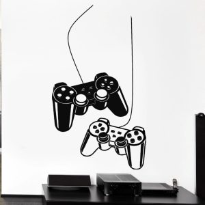 Vinilo Infantil Joystick Playstation Videojuegos Decorativo