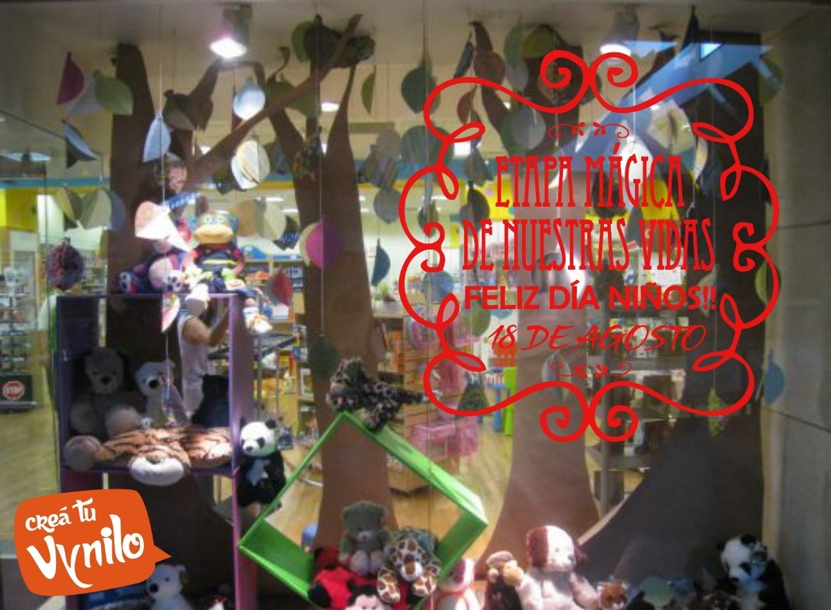 Vinilo Decorativo Día Del Niño Etapa Mágica Vidrieras Pared - Imagen 3