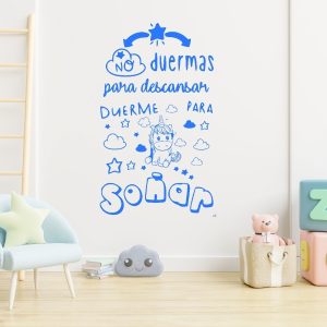 Vinilos Decorativos Frases No Duermas Infantil 95m X 60cm