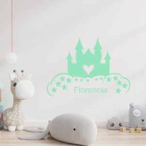 Vinilo Infantil Castillo Decorativo Personalizado 60cm