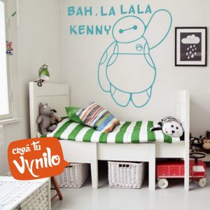 Vinilo Infantil Grandes Heroes Con Nombre Decorativo Grande