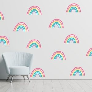Vinilo Infantil Arcoiris Color Decorativo Plancha 40x60cm