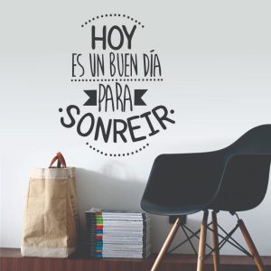 Vinilo Frase, Hoy Es Un Buen Dia Decoracion Hogar 60x48