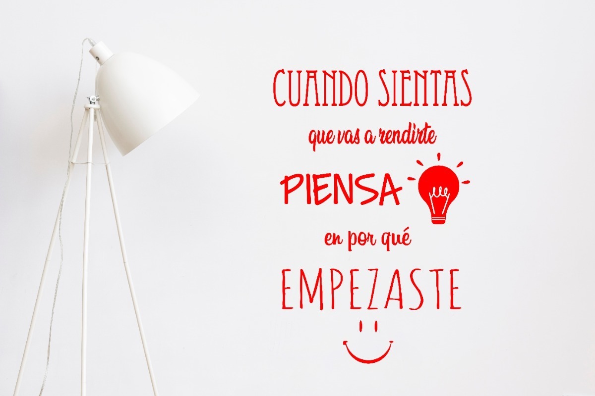 Vinilo Frase Cuando Sientas Que Vas A Decoracion 60x40cm - Imagen 2