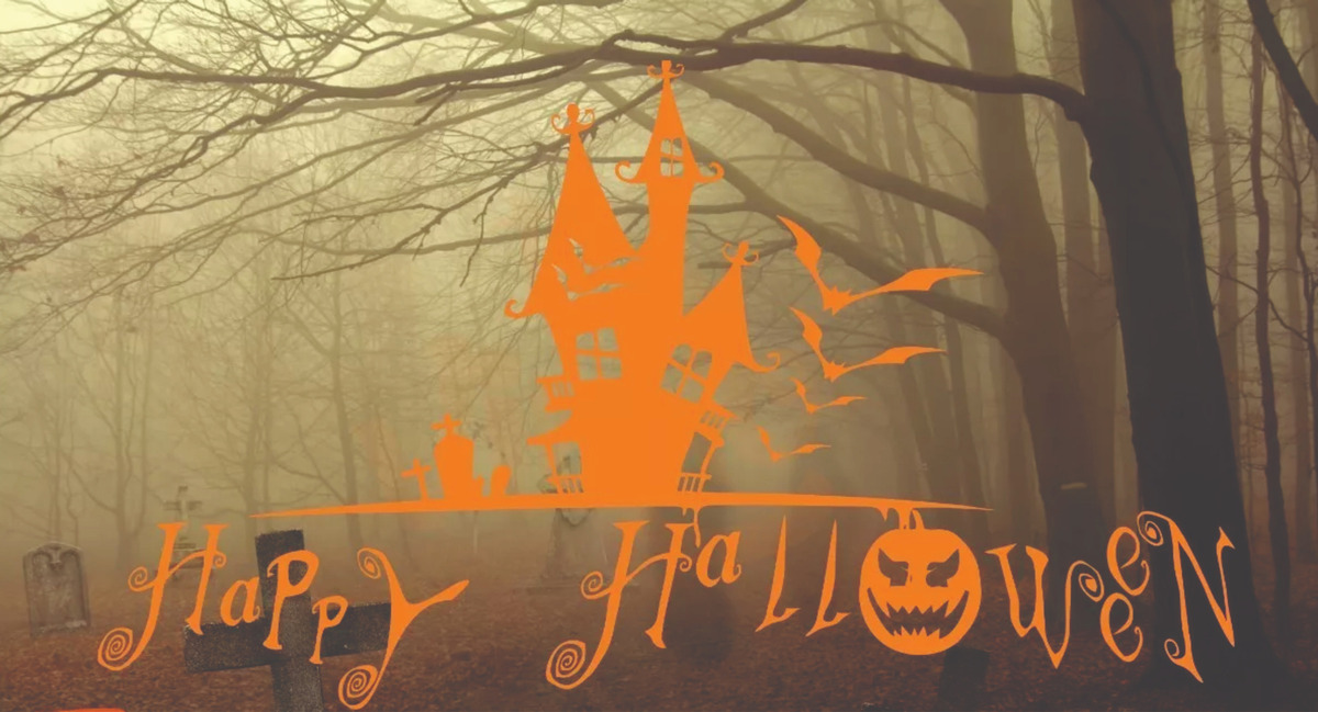 Vinilo Decorativo Hallowen Castillo Happy Hallowen 60x60 Cm - Imagen 3