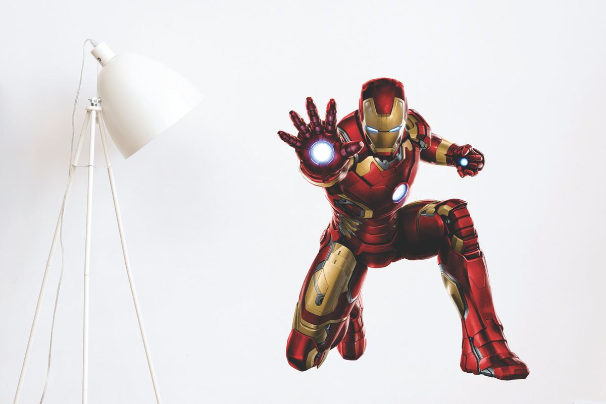 Vinilo Decorativo Iron Man Infantil Mural Impreso 65x60cm - Imagen 4