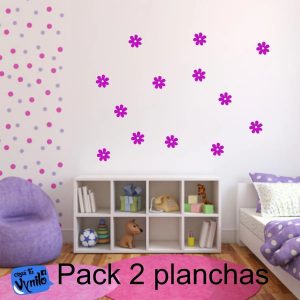 Vinilo Infantil Flores Decorativo Modelo C Plancha 40x30cm