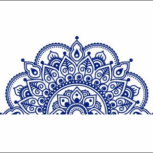 Vinilo Medio Mandala Decorativo Pared 1.20m.x60cm
