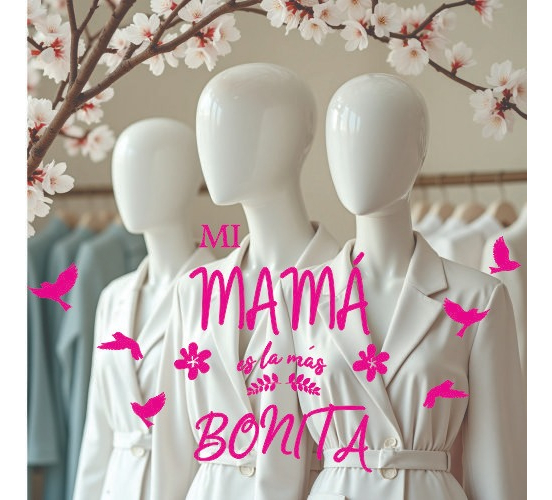 Vinilo Decoracion Vidriera Día De La Madre 6 - Imagen 2