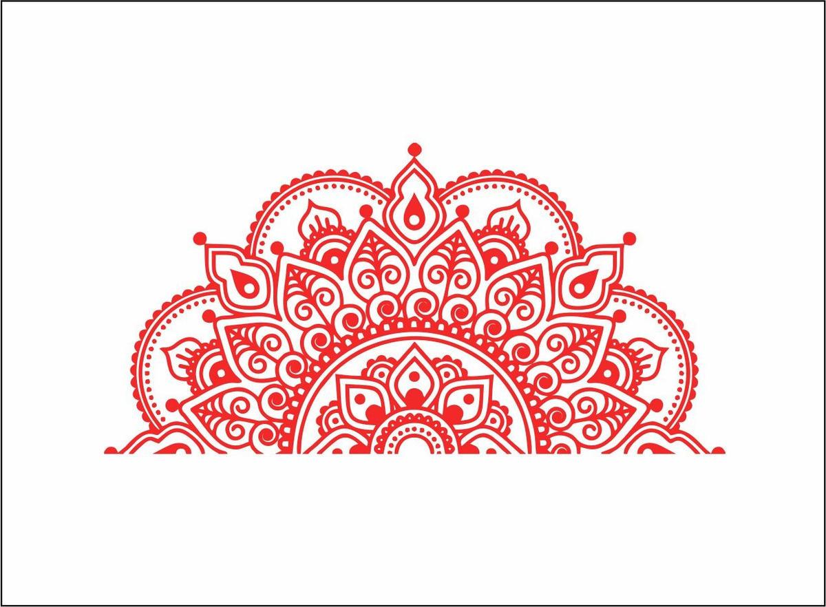 Vinilo Decorativo Pared Medio Mandala 80 Cm X 40cm - Imagen 39