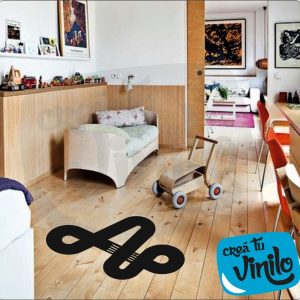 Vinilo Infantil Pista De Carreras Niño Decoracion 90cm