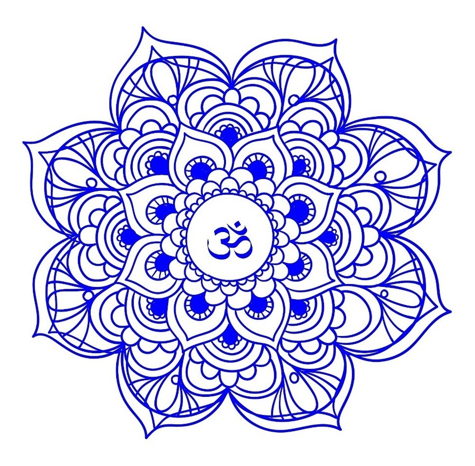 Vinilo Sticker un color Decorativo Pared Mandala 60x60cm Modelo C