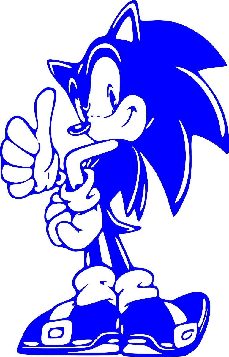 Vinilos Infantil Sonic Video Infantil Decorativo Pared 90x60