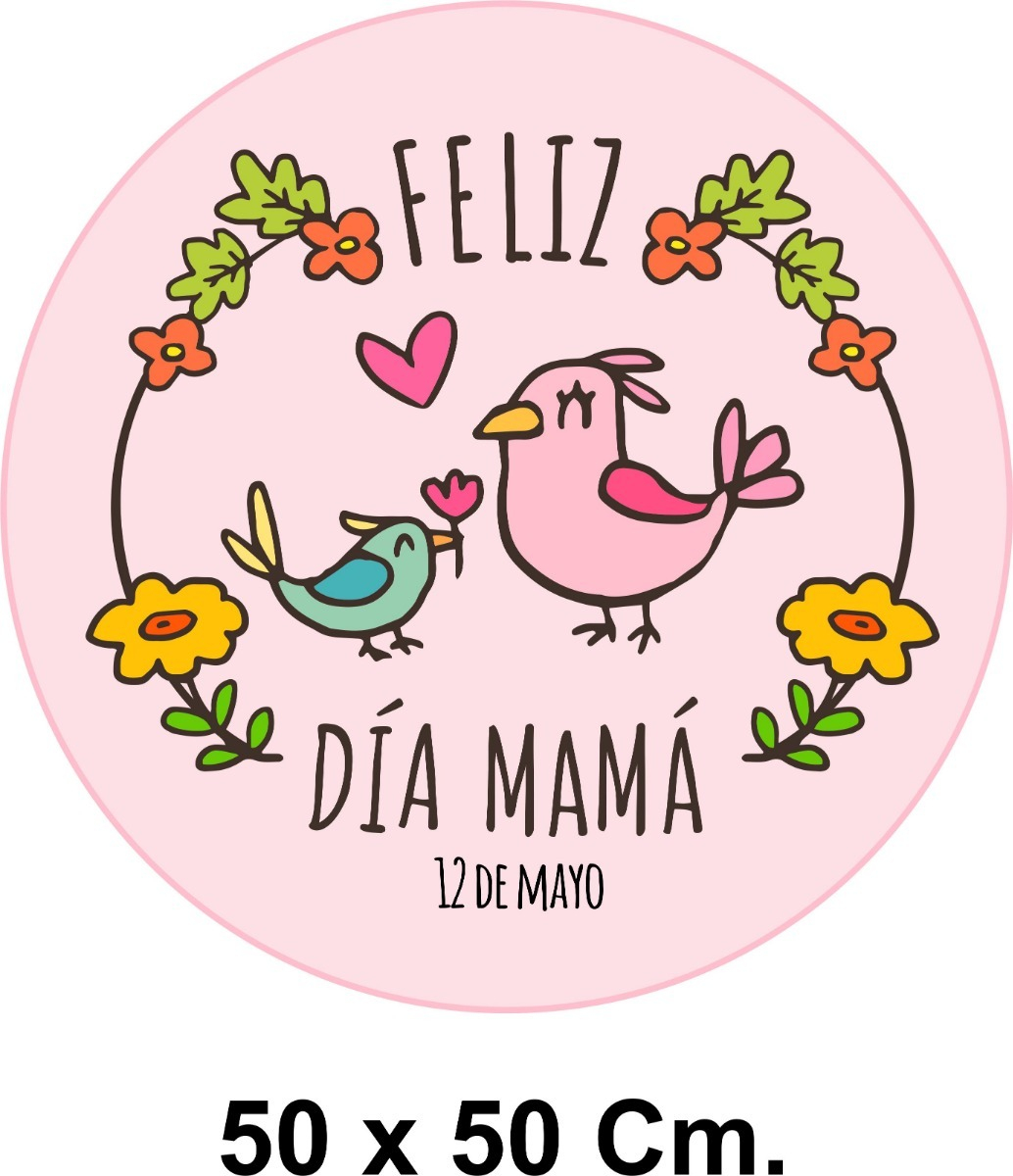 Vinilo Decoracion Vidriera Día De La Madre Pajaritos Flores - Imagen 3