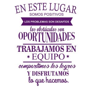 Vinilo Pared Negocio Empresa Frase Decorativa En Este Lugar