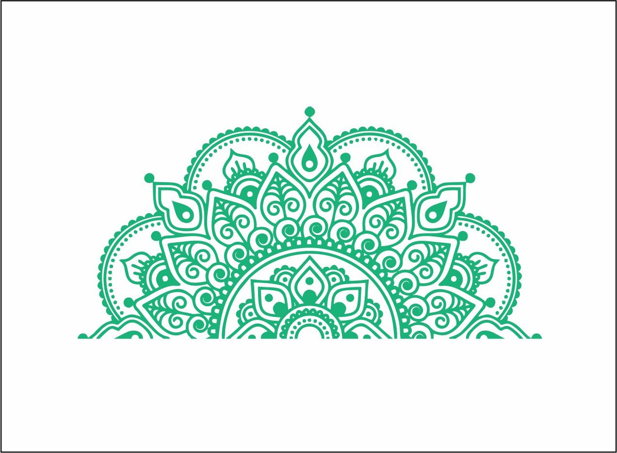 Vinilo Decorativo Pared Medio Mandala 80 Cm X 40cm - Imagen 43