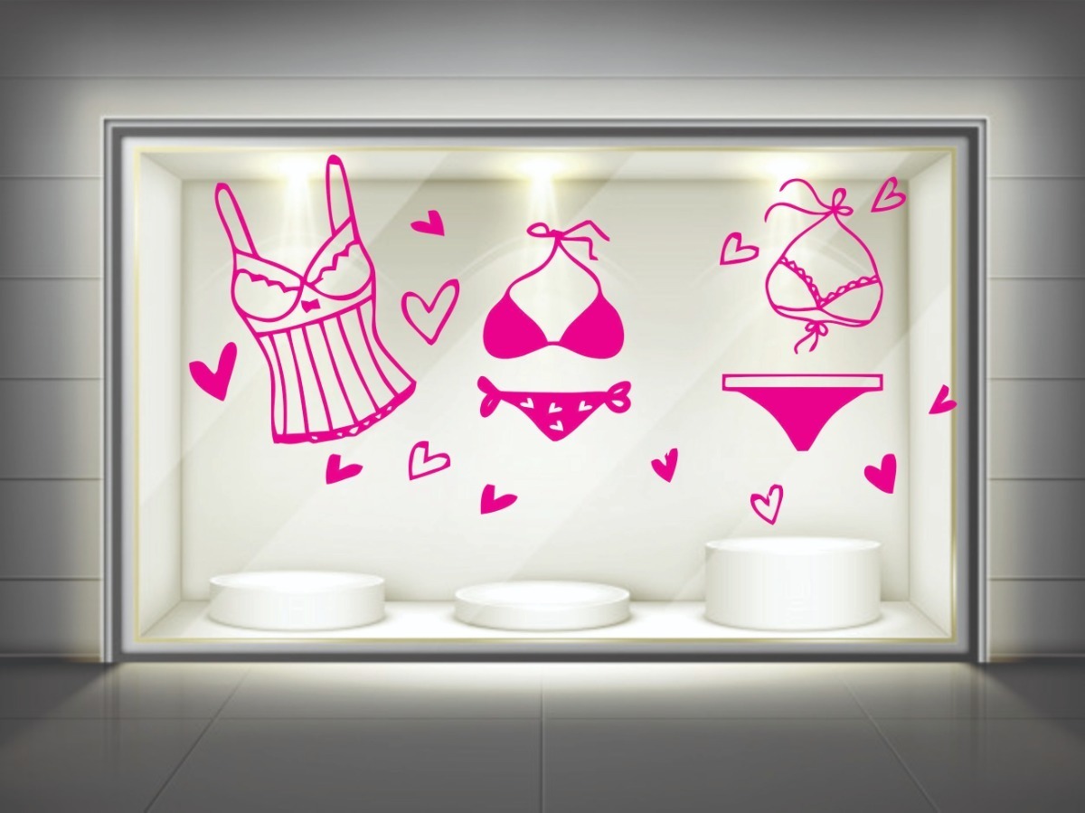 Vinilo Decorativo Lencería Locales De Ropa Creatuvinilo