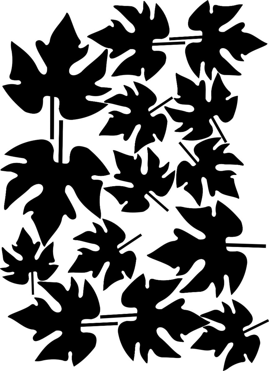 Vinilo Plancha Hojas Otoño Decorativo 40x30cm