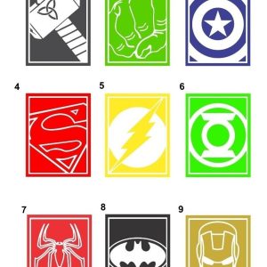 Vinilo Infantil Superheroes, Batman, Ironman, Thor, Etc..