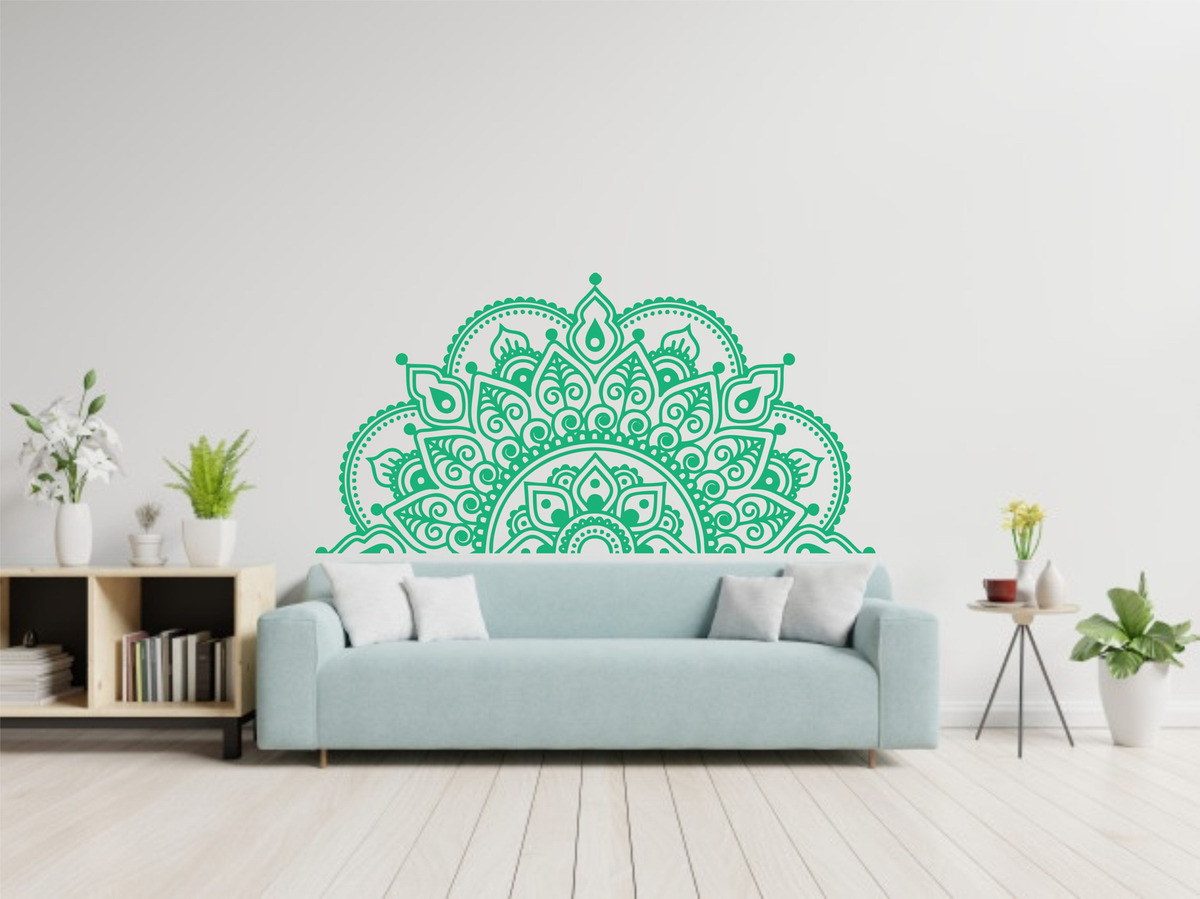 Vinilo Decorativo Pared Medio Mandala 80 Cm X 40cm - Imagen 44