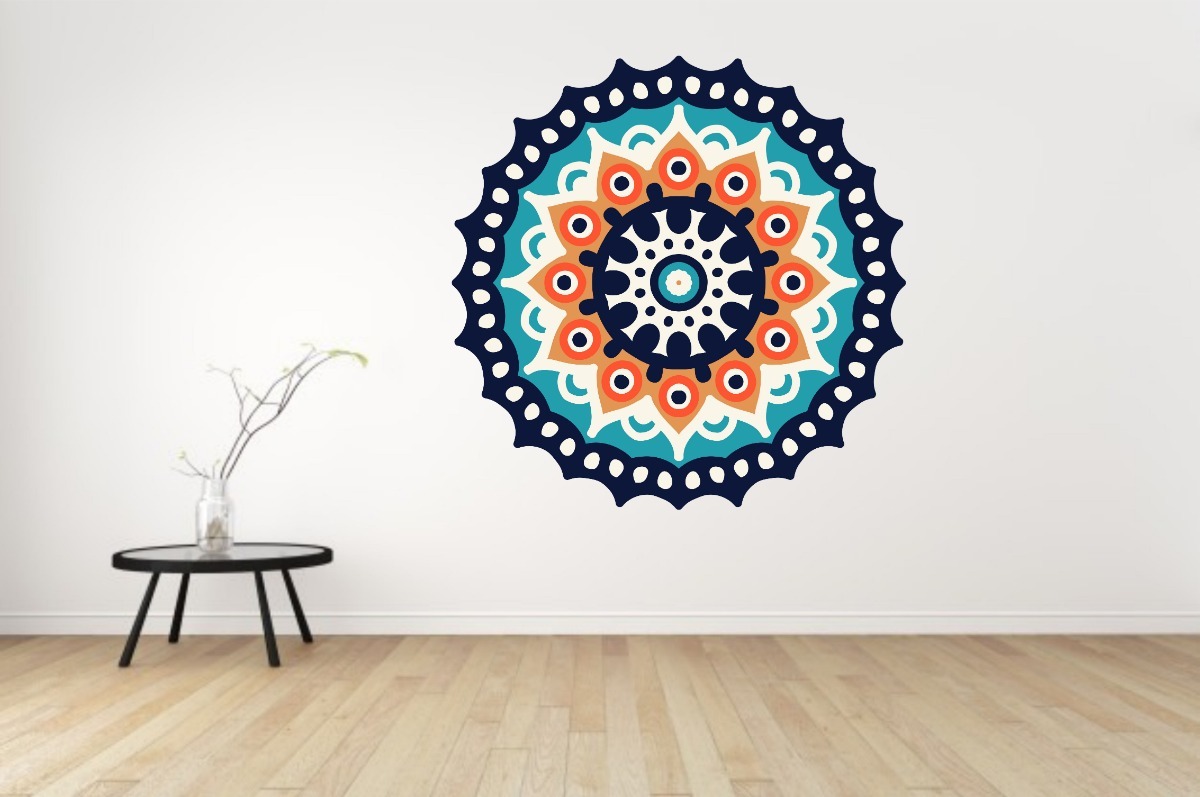 Vinilo Sticker full color Mandala Decorativo Mural Pared 50x50cm Modelo L - Imagen 2