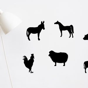 Vinilo Infantil Animales Granja Decorativo Creá Tu Vynilo
