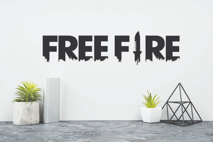 Vinilo Infantil Freefire Videojuegos Decorativo 1.15mtsx30cm