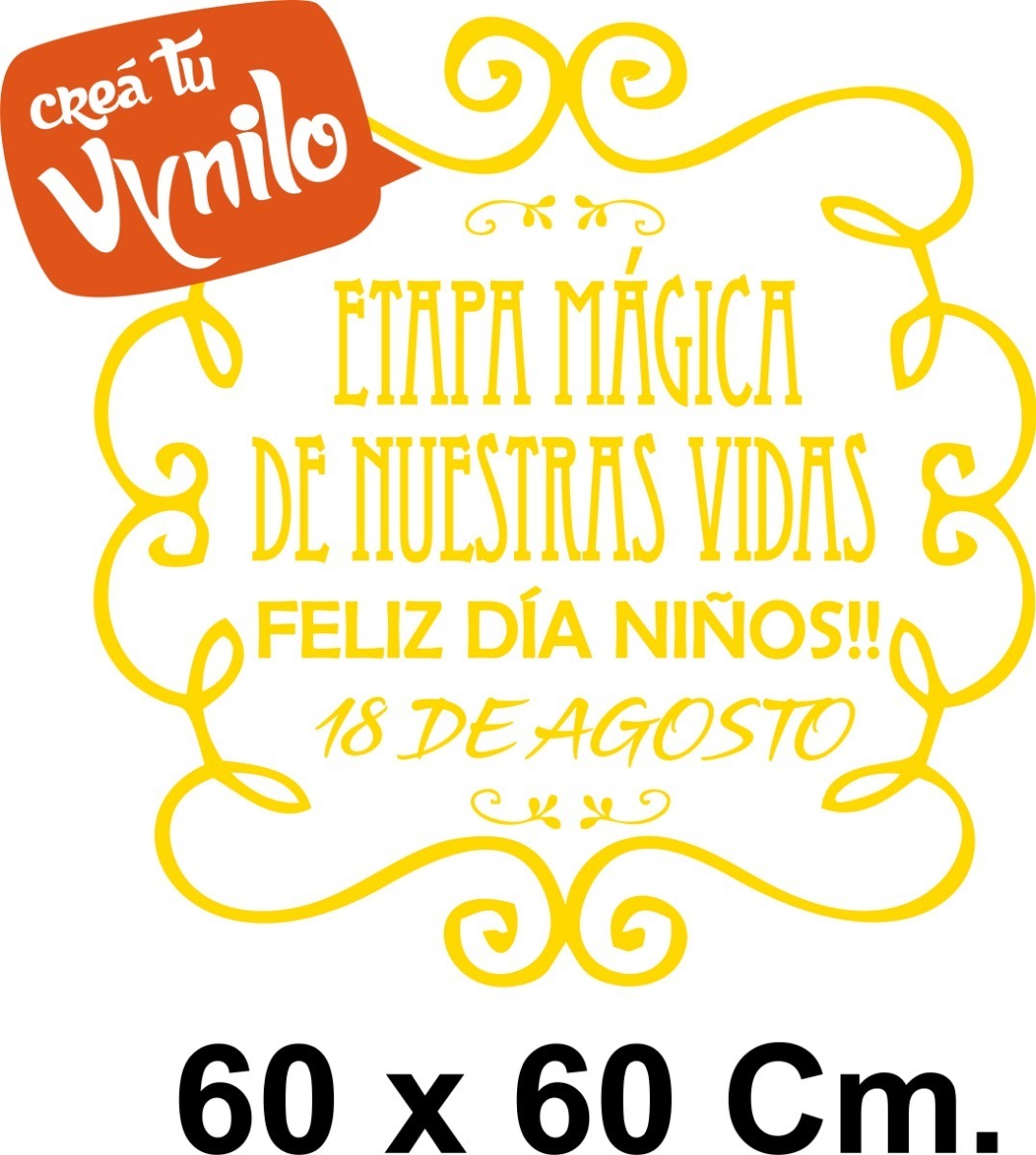 Vinilo Decorativo Día Del Niño Etapa Mágica Vidrieras Pared - Imagen 5