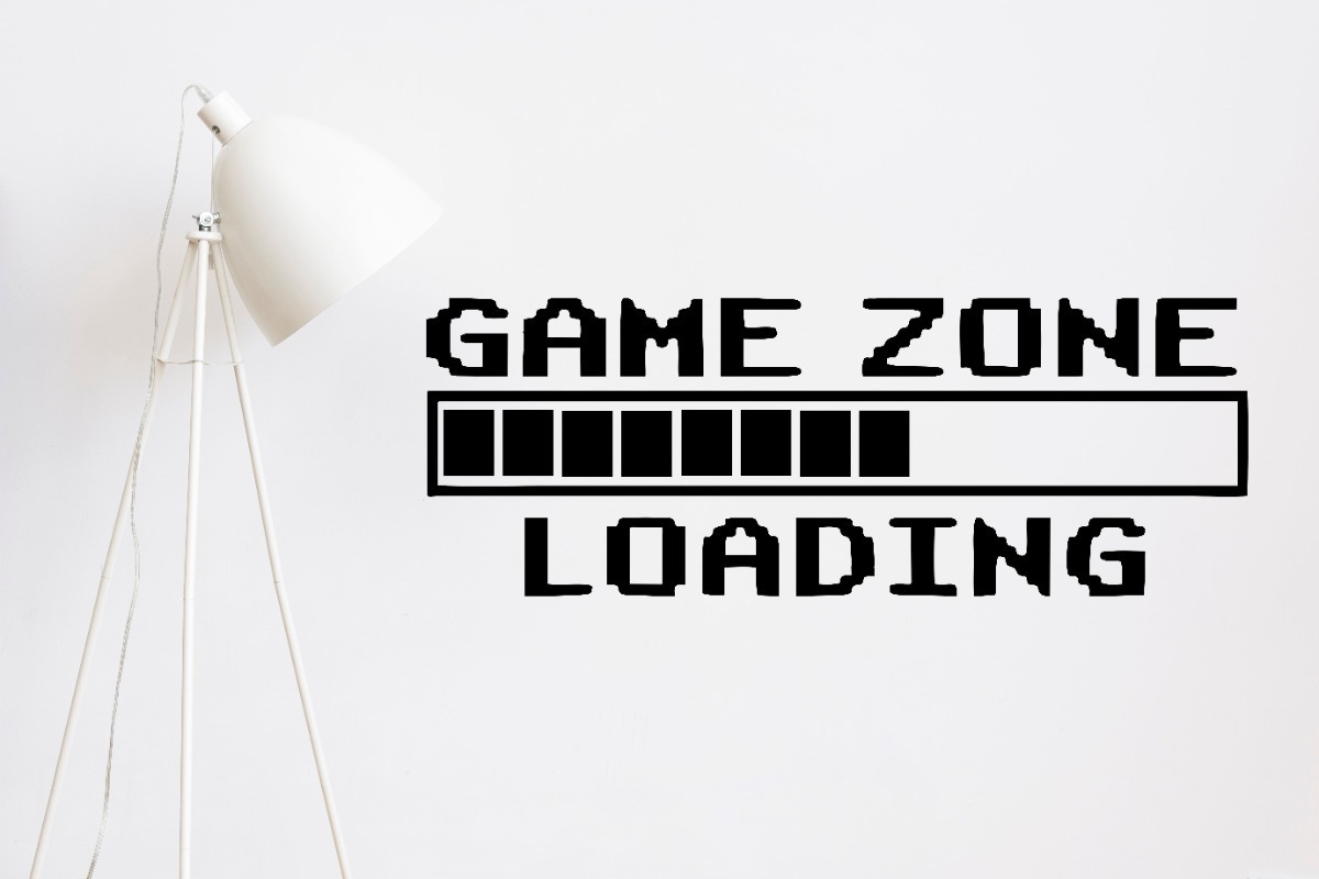 Vinilo Infantil Game Zone Videojuegos Decorativo 60cm