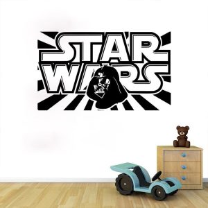 Vinilo Mural Infantil Star Wars Decorativo 1m.