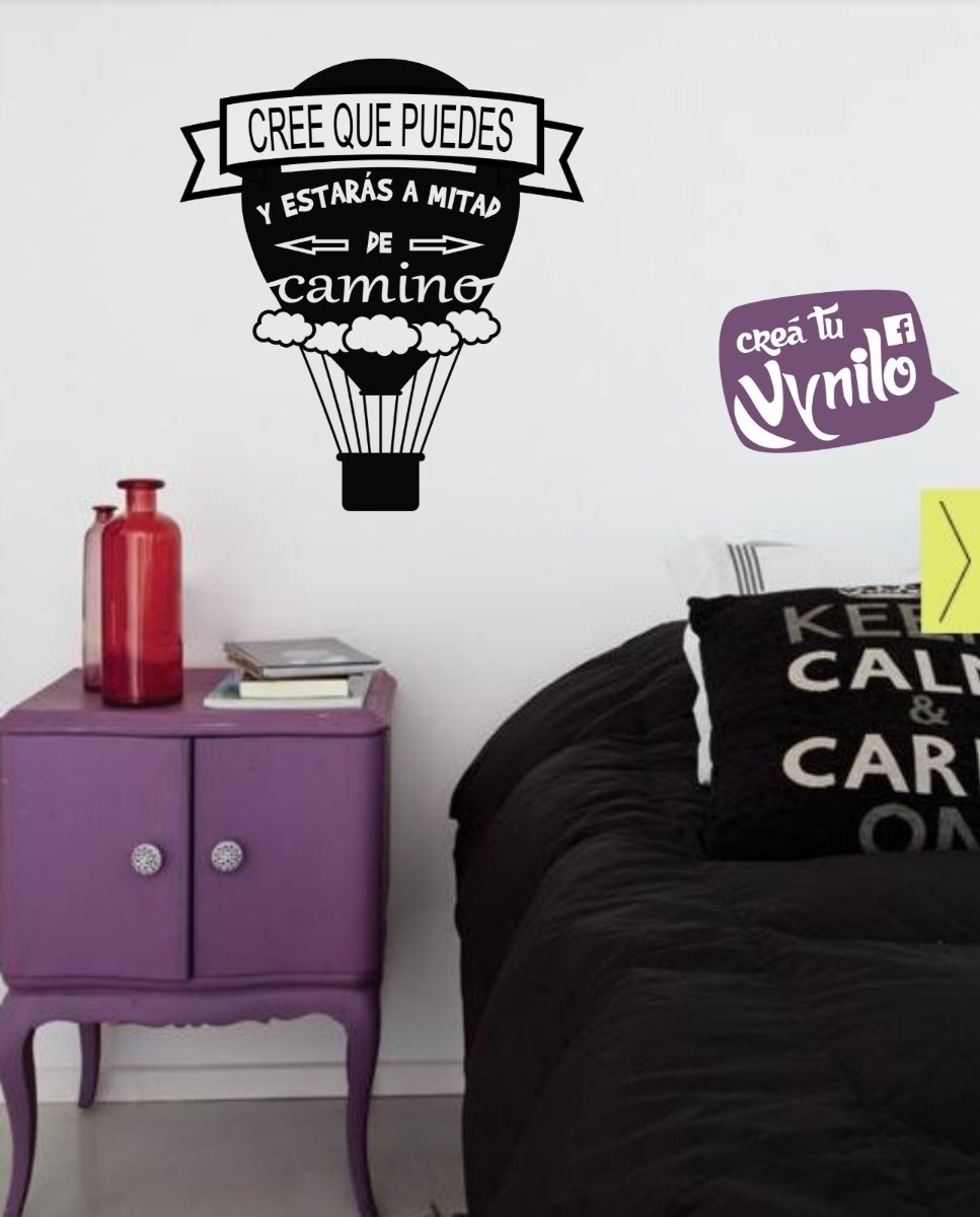 Vinilo Decorativofrase Cree Que Puedes Pared 60cm - Imagen 3