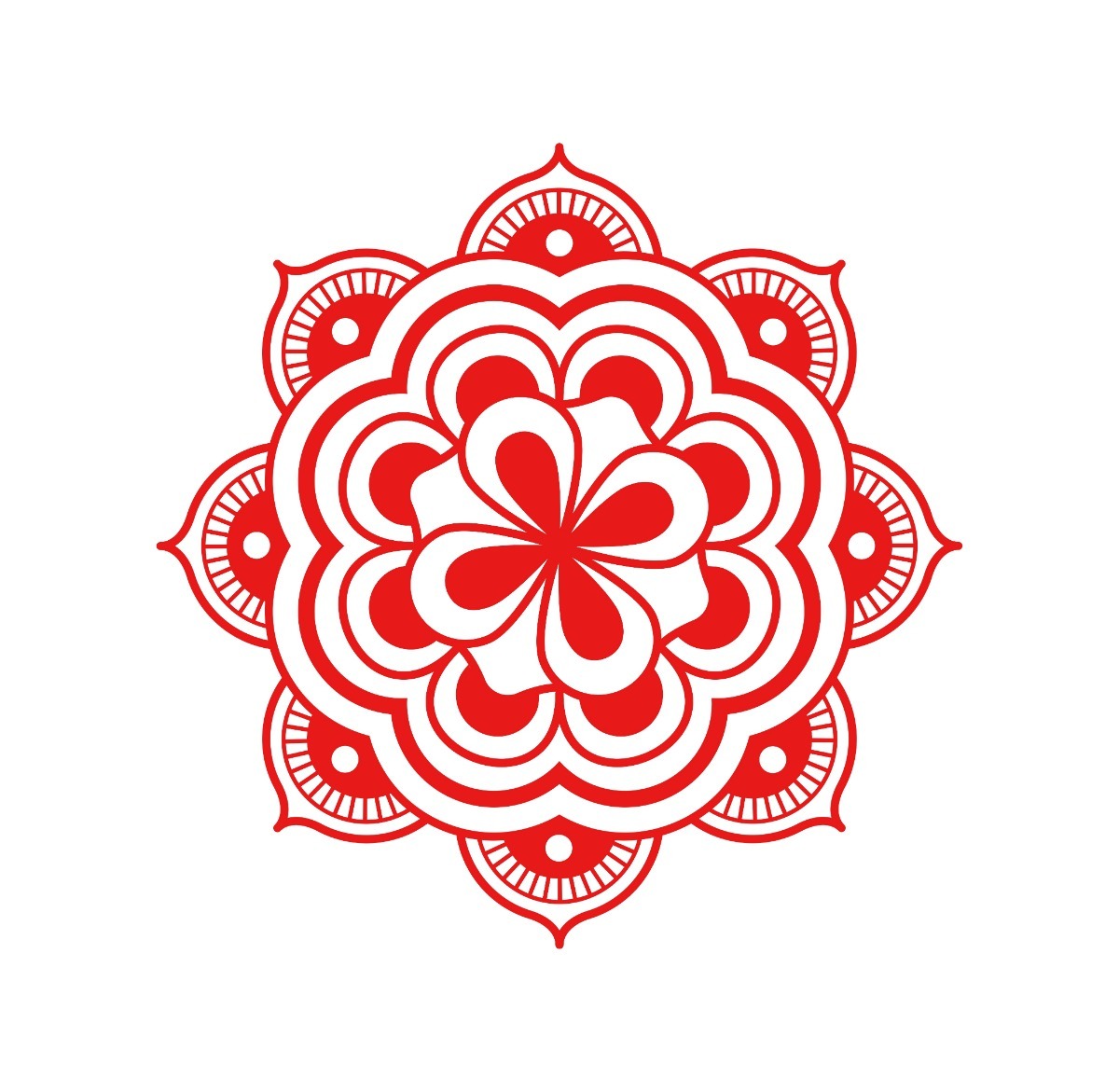 Vinilo Decorativo Pared Mandala 60x60cm Modelo E