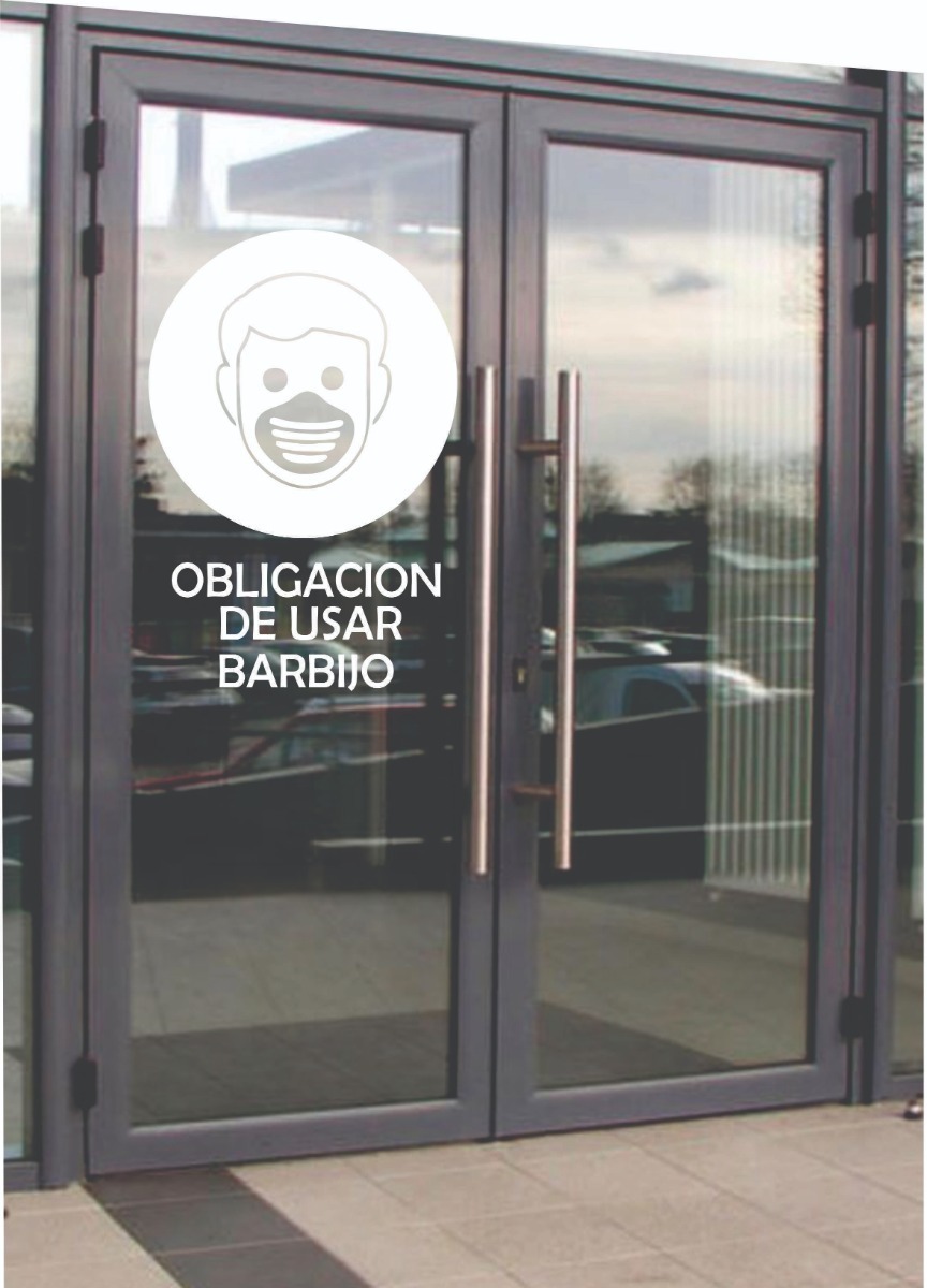 Vinilo Uso Barbijo Comercios Locales Seguridad Creatuvynilo - Imagen 2