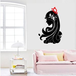 Vinilos Peluqueria Salon Mujer Dos Colores Pared Vidriera M2