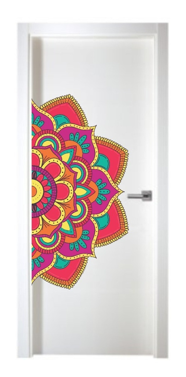 Vinilo Sticker Full color Medio Mandala Decorativo Mural Pared 1mx50cm Modelo D