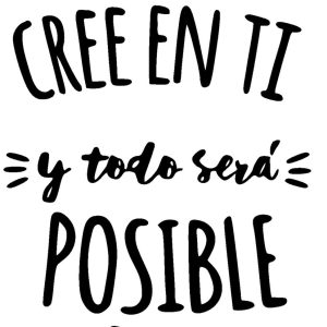 Vinilo Decorativo Frase Cree En Ti Pared 60 X 40cm