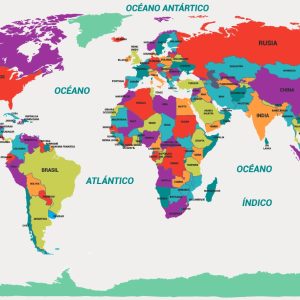 Vinilos impresos Murales diseño Mapa mundi