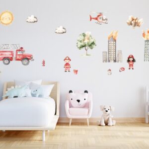 Vinilo Decorativo Bomberos Infantil Impreso 1x60cm