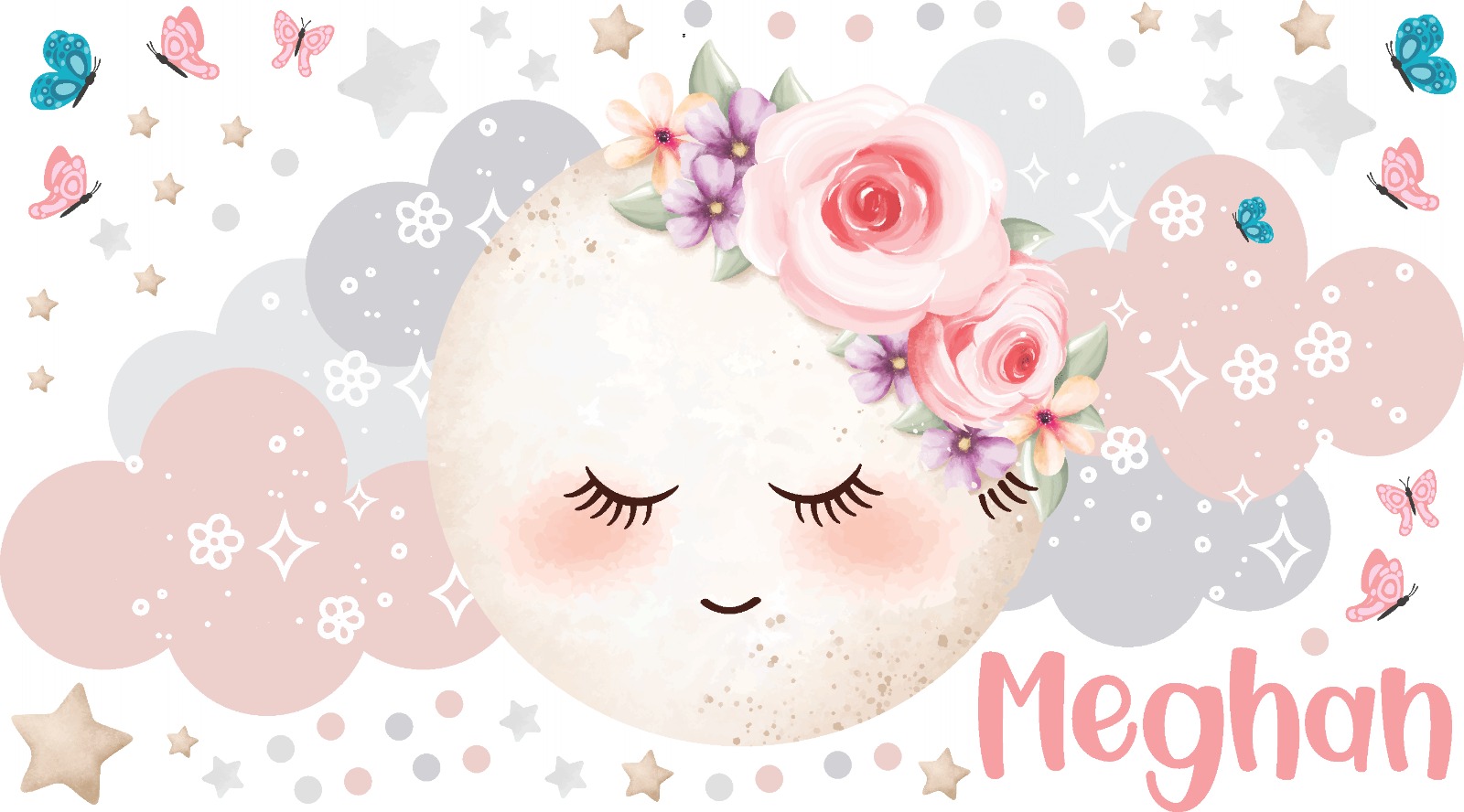 Vinilo Decorativo Nube Infantil Impreso 1x60cm - Imagen 3