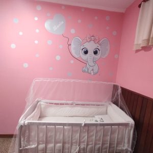 Vinilo Decorativo Elefante con Nombre