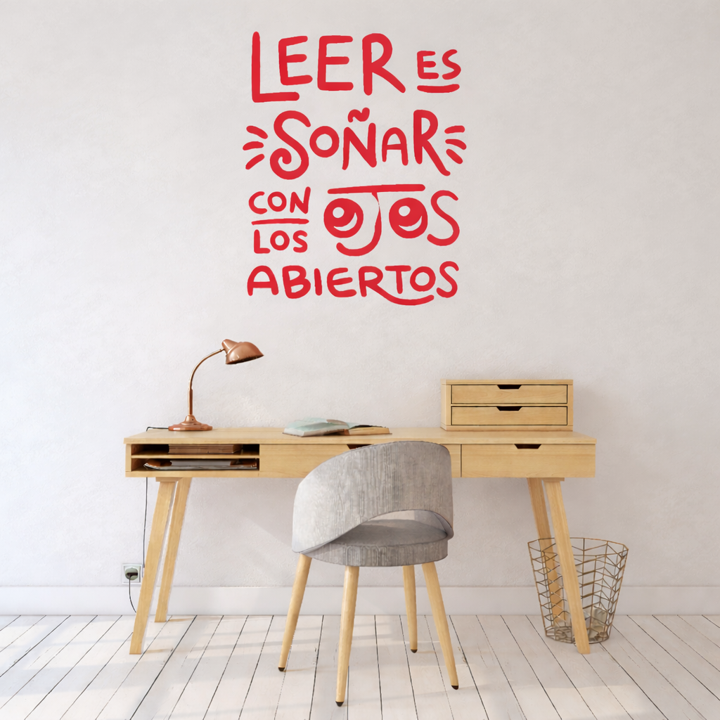 Vinilo frase "Leer es sonar...." 45 x 60 - Imagen 3