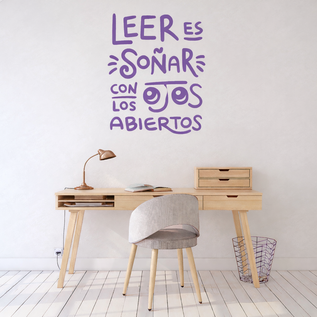 Vinilo frase "Leer es sonar...." 45 x 60 - Imagen 4